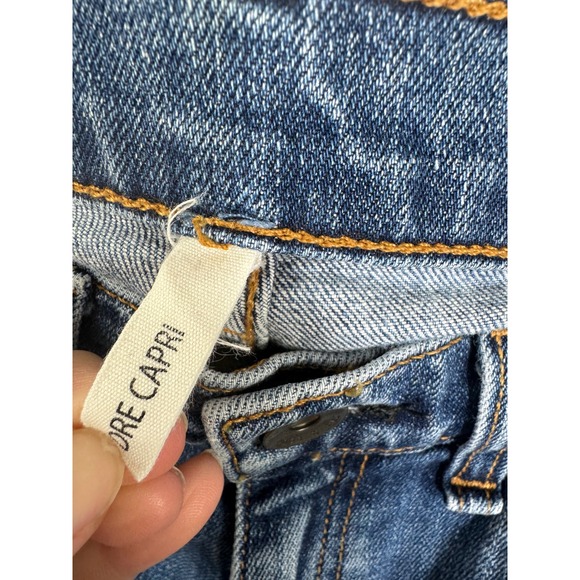 Rag & Bone Women's Capri Jeans Size 24 Distressed Hem Cropped Light‎ Wash Denim - Picture 8 of 8